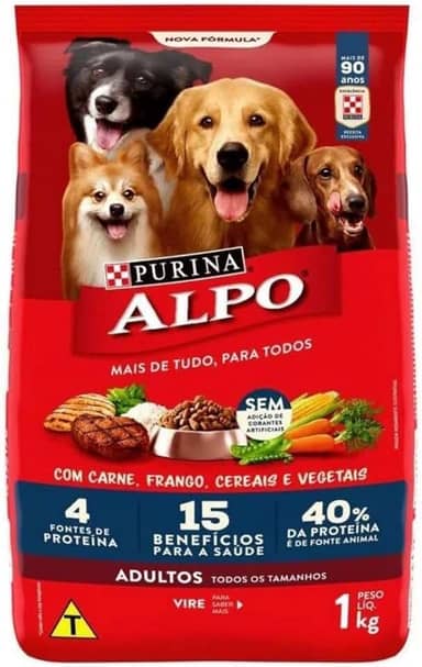 Purina Alpo Nestlé Purina Alpo Ração Seca Para Cães Receitas Caseiras Carne Grelhada Com Vegetais 1Kg