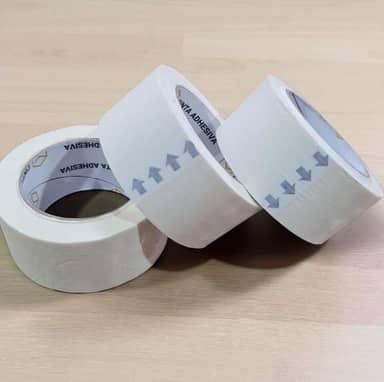Kit 3 Rolos Fita Crepe 48mm x 50m - Uso Geral, Pintura e Embalagem, Alta Aderência