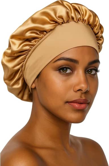 Touca de Cetim com Faixa Elástica Confortável Antti Frizz para Dormir Toca de Cetim Feminina Masculina