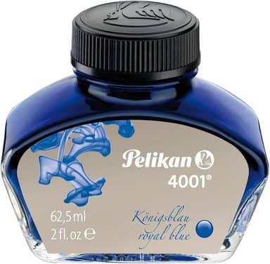 Pelikan Tinta Para Caneta Tinteiro, 4001 Fountain Pen Ink, Azul Royal, 62.5ml