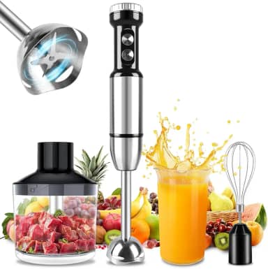 Mixer Inox (110 V), Mixer 5 em 1 1000W, Mixêr Inox 110V, Mix 5 em 1, Mixér de Mão, Mix Portatil, Mixêr Misturador Multiuso 5 em 1, 2 Velocidades, 3 Acessórios, 110V, Capacidade 800ml