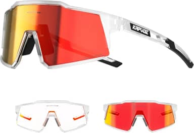 KAPVOE Óculos de sol para ciclismo fotocromáticos MTB Clear Mountain Bike Transition para homens e mulheres…
