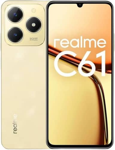 Realme C61-256GB - 8GB Ram - Câmera 50MP - Bateria 5000mAh - Tela de 6,74'' - Dourado