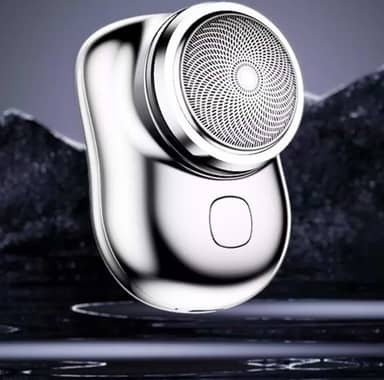 Mini Barbeador EléTrico PortáTil À Prova D'áGua De Dupla Finalidade Tipo C De Carga Aparador De Barba De Bolso - Prateado