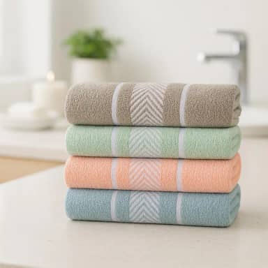 Conjunto de 4 Toalhas de Rosto e Mão 30x66cm – Absorção e Durabilidade para Banheiro, Lavabo ou Academia