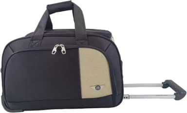 Bolsa de Viagem com Rodinhas - Puxador Retrátil, Amplo Espaço, Alças Reforçadas | Leve, Versátil e Ideal para Bordo ou Curta Duração (Preto)