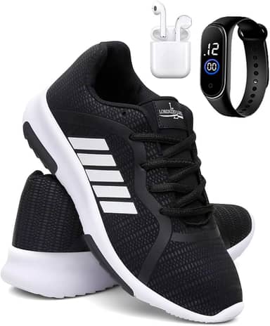 Kit Tênis Masculino Esporte Corrida Academia Macio + Relógio e Fone