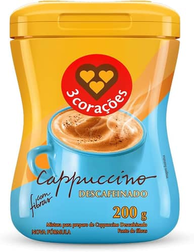 3 Corações Cappuccino Descafeinado, 200g