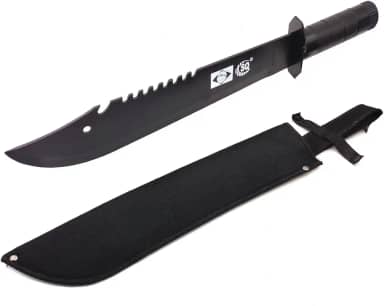 Facão esportivo tático com porta objetos no cabo militar