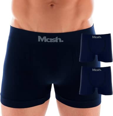 Kit 2 Cuecas Boxer Mash Poliamida Toque Gelado Sem Costura Box Adulto Masculina