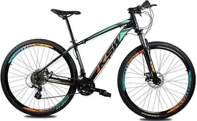 Bicicleta Aro 29 KSW XLT Color 24v Freio Hidraulico Câmbios Shimano Suspensão C/Trava