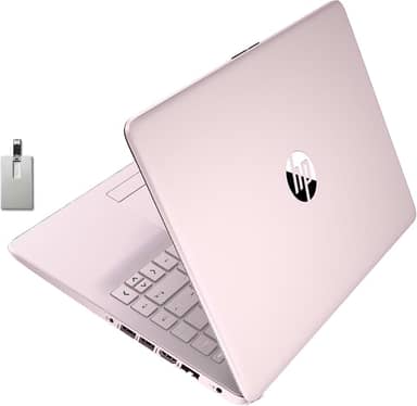 HP Laptop Stream HD premium de 14 polegadas, CPU Intel Celeron N4120, 16 GB de RAM, 64 GB eMMC, webcam, gráficos UHD, Bluetooth, WiFi, HDMI, Office 365 de 1 ano, Win 11s, rosa, cartão USB Hotface de