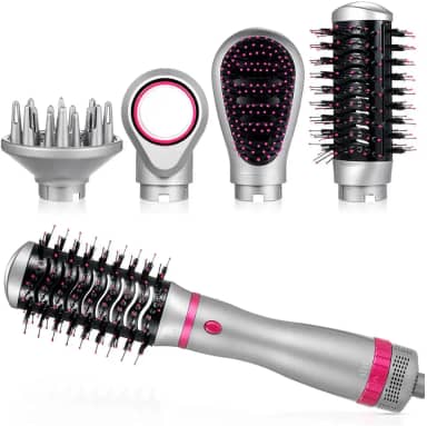 Escova Elétrica Secadora 4 em 1 [110v] – Escova, Chapinha e Modelador em um Só Produto, Cabo 2m