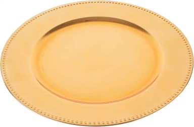 Conjunto 6 Sousplats de Plástico Dourado 33cm - Wolff