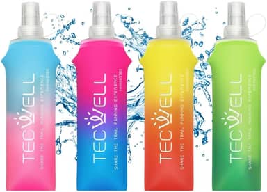 Garrafa Dobrável Silicone 500ml Portátil Esportiva Livre de BPA Para Corrida, Ciclismo, Treino, Academia (MASCULINA)