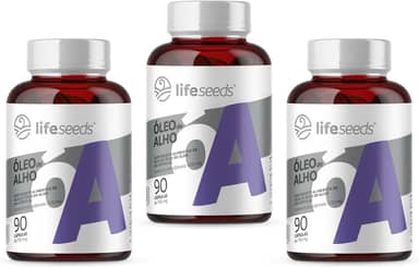 Óleo De Alho Com Alta Concentração de Alicina - Odor Reduzido - 3 Potes - 270 Cápsulas