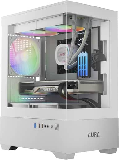 Gabinete Gamer Gamdias Aura GC9M Elite Branco com 3 Fans