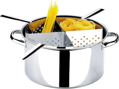 Brinox - Espagueteira 4 Divisorias 10L Savoy 31x16, 5cm - Aço Inox