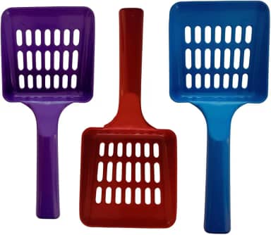 Kit 3 Pás Higiênicas para Gatos – Plástico Resistente, Ideal para Limpeza de Caixa de Areia