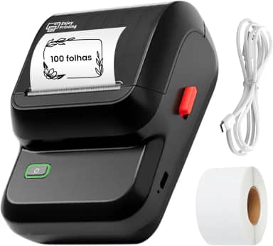 Máquina de Etiquetagem Bluetooth, Impressora de Etiquetadore de Código de Barras, com Fitas para Pequenas Empresas, Uso Doméstico, Logotipo, Impressora de Etiquetas, com etiqueta de 4X3cm paple100pcs