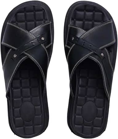 Chinelo Ortopédico Anatômico Anti Stress Masculino Couro