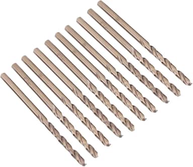 10 peças HSS-CO brocas para perfuração de chapa de aço (1 mm) conjunto de brocas torcidas de cobalto M35 de alta precisão nan transmissão mecânica