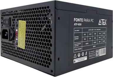 Fonte de Alimentação ATX Para Computador PC 650W 110V / 220V Bivolt 9 Pinos Silencioso