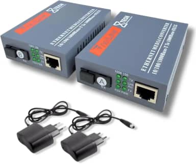 Conversores Mídia Gigabit 1000 Mb (par A + B) Fibra Óptica 5KM
