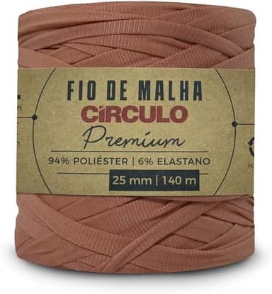 Kit 2 Fio De Malha Circulo Premium 140m Para Crochê Tricô Espessura 25mm - Todos os Tons (7832 - ARAGAO)
