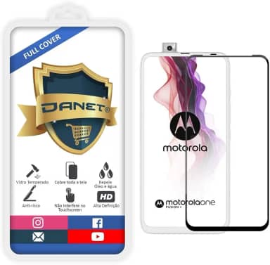 Pel�cula De Vidro Temperado 3D Full Cover Para Motorola One Fusion Plus com Tela de 6.5" Polegadas - Prote��o Blindada Que Cobre Toda A Tela