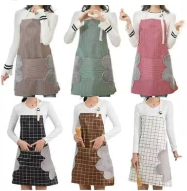 kit 2 Avental De Cozinha A prova D' Água Cores Sortidas