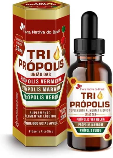 Tri Própolis (Vermelha, Verde e Marrom) 20Ml Flora Nativa