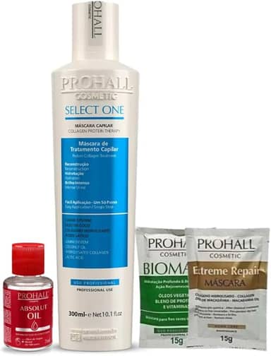Progressiva Prohall Original 300ml - Alisamento Profissional Sem Formol - Liso Perfeito, Brilho Espelhado e Fácil Aplicação - PROLLENCE