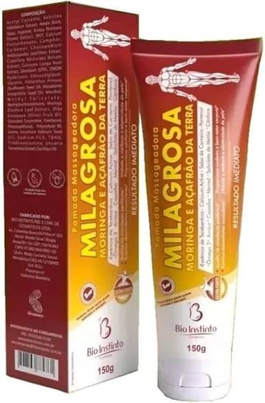 Pomada Milagrosa Com Moringa e Açafrão da Terra 150g