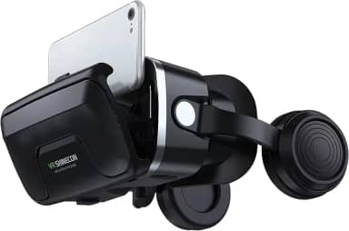 VR SHINECON Original 6.0 VR fone de Ouvido Versão Realidade Virtual Óculos Estéreo Fones De Ouvido Óculos 3D Headset Capacetes Suporte 4.7-6.0 polegada de Tela Grande Smartphone + Controle