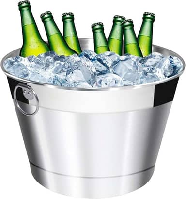 Balde de Cerveja e Gelo Grande em Alumínio Térmico Lixado 10L