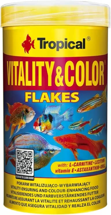 Ração Para Peixes Vitality&Color 20g 100ml Tropical Tropical Para Peixes