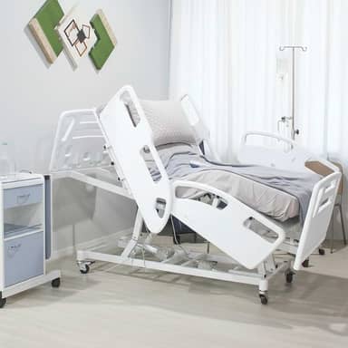 Cama Hospitalar Elétrica 9 Movimentos com Altura mínima de 36cm Com Estrutura Reforçada, Articulada com Controle - Para Idosos e Cuidados, Conforto e Segurança