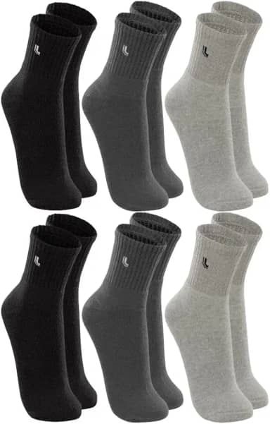 Kit 6 Pares Meias Lupo 3245 Cano Médio Algodão - Sortido