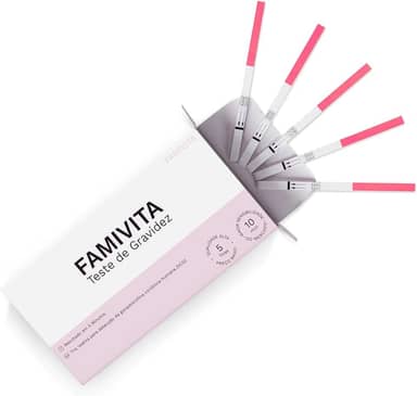 Teste de Gravidez - Detecta o positivo antes do atraso menstrual com a maior sensibilidade do mercado (5 Testes)