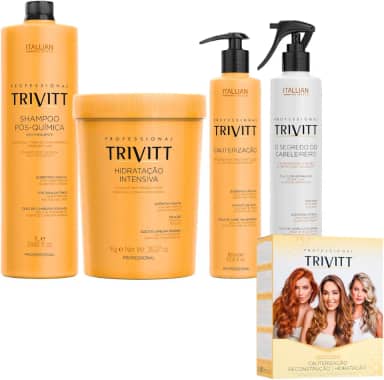 Kit Trivitt Profissional Hidratação Pós Química (4 Itens)