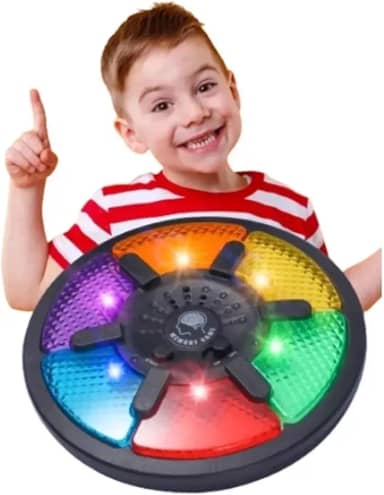 Memory Game Interactive Puzzle, Jogo Eletrônico com Luzes LED e Som, 6+ Anos, 15 Níveis de Dificuldade, 16.5x19cm, Inclui 3 Pilhas AAA