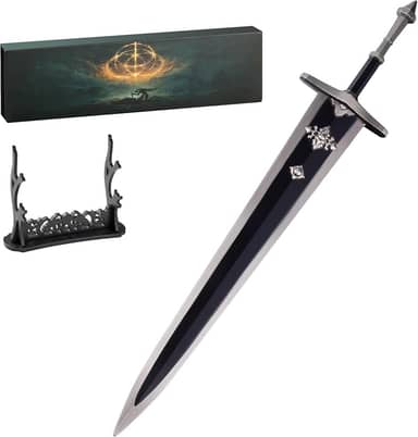 Elden Ring DLC Lone Wolf Greatsword, modelo reduzido em escala igual, artesanato de metal de 11,8 polegadas, melhor escolha de amantes da coleção, ornamento requintado para jogabilidade