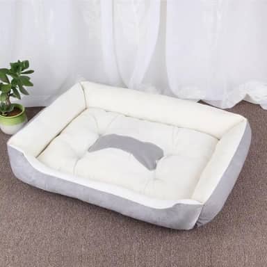Cama para Pet Média para Cachorro e Gato – Caminha Confortável, Lavável e Resistente – Cama Ortopédica para Cães e Gatos de Porte Médio – Cama Pet Aconchegante e Durável - LealShop (Cinza)