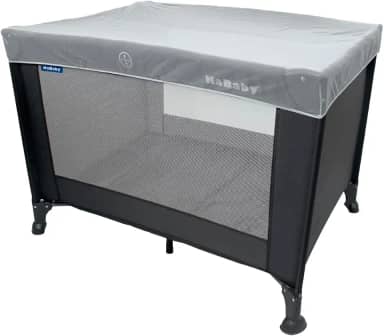 Berço Portátil Infantil Cercado Desmontável Com Mosquiteiro Adventure Cinza Kababy