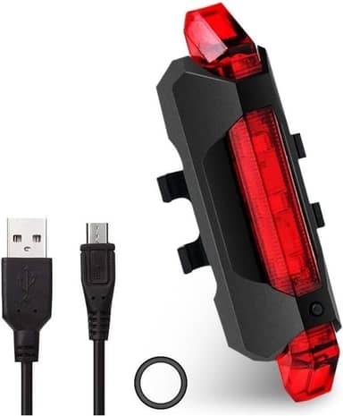 Lanterna Traseira para Bicicleta LED Recarregável USB – Luz de Segurança com 4 Modos de Iluminação