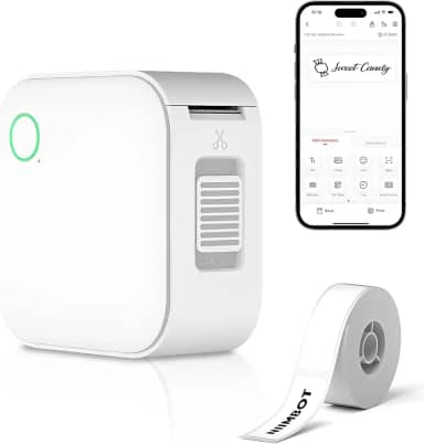 Impressora Térmica Portátil para Etiquetas Adesivas, Compacta e Inteligente, Conexão USB Type-C, Ideal para Casa, Escritório e Viagens, Compatível com Smartphones e Computadores