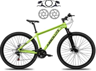 Bicicleta Aro 29 Absolute Nero 5 24 Veocidades MTB Aluminio Freio Hidráulico Suspensão 80mm
