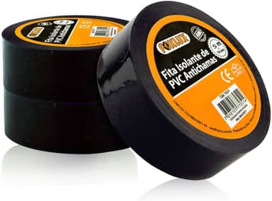 Foxlux Fita Isolante PVC Antichamas 10m x 19mm Preta
