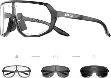 SCVCN Óculos de Ciclismo Fotocromáticos Homens Mulheres Óculos de Sol Esportivos Transparentes Proteção UV400 para Ciclismo Corrida mtb DZ-S63